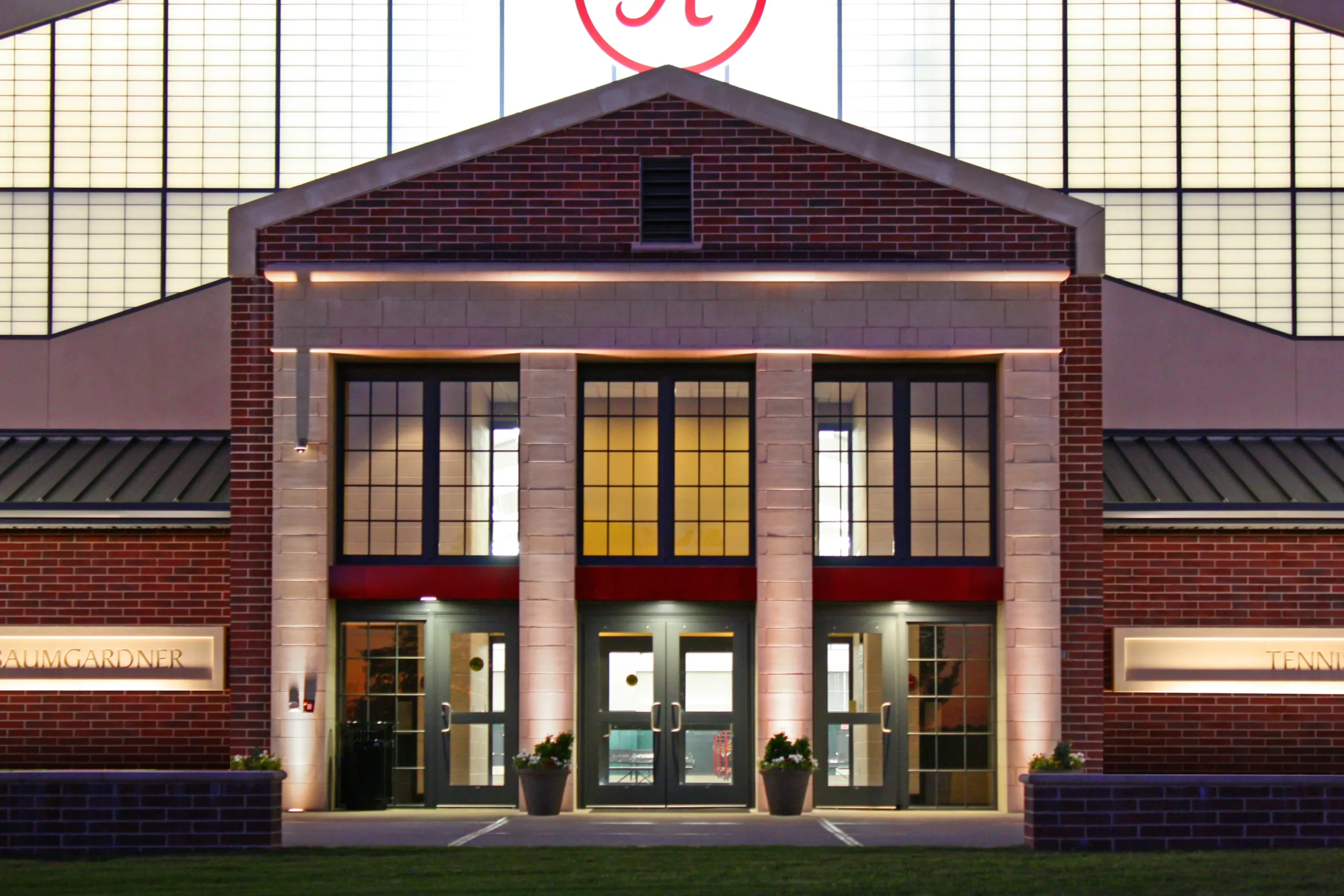 Indoor tennis facility front